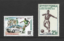 Senegal Soccer At 1963 Friendly Games 25 Fr. Single & 1979 60 Fr. Soccer Single MNH - Unused Stamps