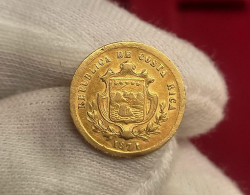 Costa Rica 1 Peso 1871 Km 116 Oro - Costa Rica