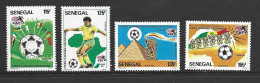 Senegal 1986 African Soccer Championships Set Of 4 MNH - Nuovi