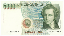 5000 LIRE B. D'ITALIA VINCENZO BELLINI SERIE SOSTITUTIVA XC 01/12/1997 FDS-/FDS - Autres & Non Classés