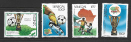 Senegal 1988 African Soccer Championships Set Of 4 MNH - Nuovi