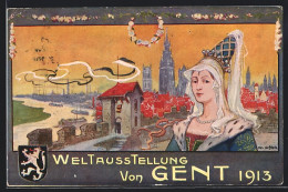 Künstler-AK Gent, Weltausstellung 1913, Panorama  - Esposizioni