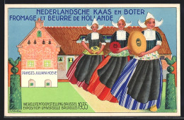 Künstler-AK Hollandsche Kaas En Boter, Fromage Et Beurre De Hollande, Prinses Juliana Hoeve, Gunstkaart 1936  - Breeding