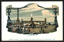 AK Düsseldorf, Intern. Kunst- Und Grosse Gartenbauausstellung 1904 - Centaurengruppe  - Exhibitions