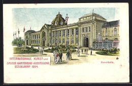 Lithographie Düsseldorf, Internationale Kunst- Und Grosse Gartenbau-Ausstellung 1904, Blick Auf Die Kunsthalle  - Exhibitions