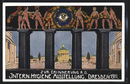 Künstler-AK Dresden, Intern. Hygiene Ausstellung 1911, Ortsansicht  - Exhibitions