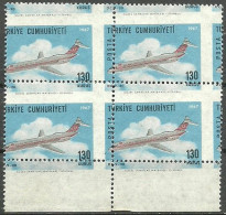 Turkey; 1967 Airmail Stamp 130 K. ERROR "Shifted Perf." - Neufs