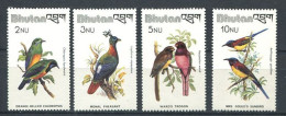 136 BHOUTAN 1982 - Yvert 554/57 - Oiseau - Neuf **(MNH) Sans Charniere - Bhoutan