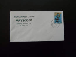 Lettre Premier Vol First Flight Cover Zakynthos Athens Boeing 737 Olympic Airways 1982 - Brieven En Documenten