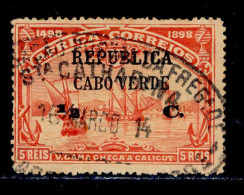 ! ! Cabo Verde - 1913 Vasco Gama On Africa 1/2 C - Af. 114 - Used - Cap Vert