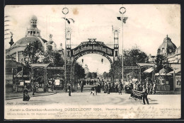 AK Düsseldorf, Kunst- Und Gartenbau-Ausstellung 1904, Der Haupt-Eingang  - Exhibitions