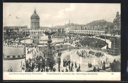 AK Mannheim, Internationale Kunst- & Grosse Gartenbau-Ausstellung 1907, Friedrichsplatz Während Des Vormittags-Konzer  - Expositions