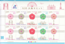 2019 Japan G20 Summit Government Complete Sheet Of 10 MNH @ BELOW FV  *crease Top Left Edge Stamps OK* - Ungebraucht