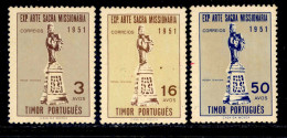 ! ! Timor - 1953 Missionary Art - Af. 290 To 292 - No Gum - Timor