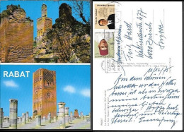 Morocco Rabat Minaret Mosque Old PPC 1975 Mailed - Rabat