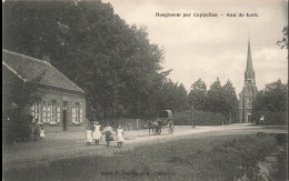 BELGIQUE - Hoogboom Par Cappellen - Aan De Kerk - F. Hoelen - Charrette - Eglise - Enfants - Carte Postale Ancienne - Kapellen