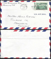 USA Hawaii Honolulu Airmail Cover To Germany 1957. Slogan Postmark - Covers & Documents