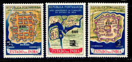 ! ! Portuguese India - 1956 Maps & Fortress W/OVP (Complete Set) - Af. 480 To 482 - MH (ns211) - Inde Portugaise