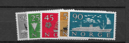 1960 MNH Norway Mi 444-48, Postfris** - Nuevos