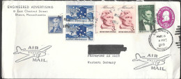 USA Uprated 4c Postal Stationery Cover To Germany 1959. 30c Rate Sharon MA - Lettres & Documents