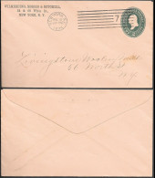 USA New York Postal Stationery Cover Mailed 1894. Wilmerding Morris & Mitchell - Lettres & Documents