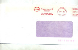 Lettre  Flamme Ema Wittenheim Hypermarché Cora - Affrancature Meccaniche Rosse (EMA)