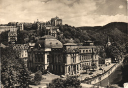 KARLOVY VARY, ARCHITECTURE, CARS, BUS, BRIDGE, TOWER, CZECH REPUBLIC, POSTCARD - Czech Republic