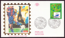 France, FDC, Enveloppe Du 12 Décembre 1995 à Paris " Coupe Du Monde France 98 Côte 4€ - 1990-1999