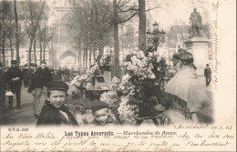 MARCHANDS - Anvers - Les Types Anversois - Marchandes De Fleurs - Bouquets - Animé - Carte Postale Ancienne - Andere & Zonder Classificatie