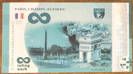 2024 BILLET PARIS LES CHAMPS-ÉLYSÉES INFINY CASH PAS 0 EURO SOUVENIR 0 EURO SCHEIN BANKNOTE PAPER MONEY BILLETE - Pruebas Privadas