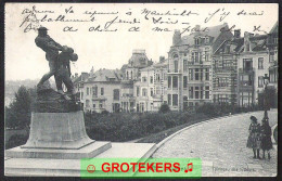 BRUXELLES/BRUSSELS Tombeau Des Lutteurs Sent 1908 To ROERMOND (NL)  - Monuments, édifices