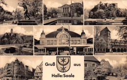 Halle/Saale Theater Bahnhof Geiststraße Moritzburg Glca.1950 #172.403 - Autres & Non Classés