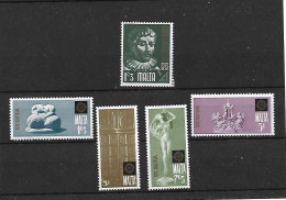 MALTE  LOT De 5 TP  Personnalités Maltaises Et Europa Année: 1974 - Malte