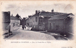 28 - Eure Et Loir -  JOUY ( Environs De Chartres )  La Grande Rue Et L Eglise - Jouy