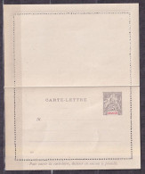 REUNION. 1900/unused Fifteen-centimes PS Letter-card/over-print. - Cartas & Documentos