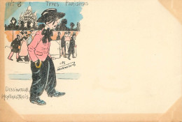 NORWINS Illustrateur  TYPES PARISIENS  "  Dessinateur Montmartrois "  N°6 ( Carte 1900 ) - Norwins