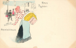 NORWINS Illustrateur  TYPES PARISIENS  "  Blanchisseuse "  N°8 ( Carte 1900 ) - Norwins