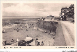 AKDP3-0380-14 - VILLERVILLE - La Promenade Et La Plage  - Villerville