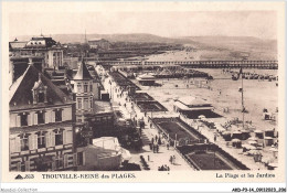 AKDP3-0371-14 - TROUVILLE-REINE - La Plage Et Les Jardins  - Trouville