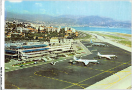 AKDP2-0243-06 - NICE - Vue Aérienne De L'aéroport - Restaurant - Tour De Controle Et Les Avions Au Parking AIR FRANCE - Transport (air) - Airport