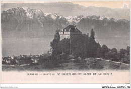 AKEP3-0266-SUISSE - CLARENS - Chateau De Chatelard Et Les Alpes De La Savoie  - Autres & Non Classés