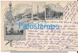 230180 SPAIN ESPAÑA BARCELONA CATALUÑA MULTI VIEW CIRCULATED TO MADRID POSTAL POSTCARD - Sonstige & Ohne Zuordnung