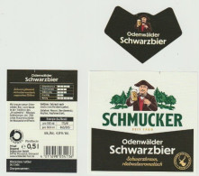 Bier Etiket-beerlabel Privat-Brauerei Schmucker GmbH Mossautal (D) Odenwälder Schwarzbier - Beer