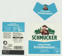 Bier Etiket-beerlabel Privat-Brauerei Schmucker GmbH Mossautal (D) Odenwälder Kristallweizen - Bière