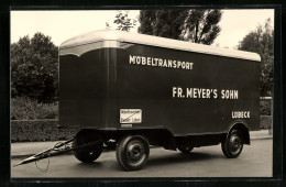 Fotografie Ackermann-Fahrzeugbau Wuppertal, Lastwagen Aufbauten, LKW - Anhänger Möbeltransport Fr. Meyer's & Sohn L  - Cars