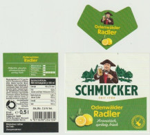 Bier Etiket-beerlabel Privat-Brauerei Schmucker GmbH Mossautal (D) Odenwälder Radler 2,6% - Beer