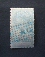 FRANCE FRANCIA QUITTANCES FISCAUX 1891 MEDAILLON DE TASSET VARIETE BLUE BLUE CLAIR OBLITERE POSTAUX GROS POINT R.G. RARE - 1859-1959 Usados