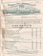 Tournai - Reclame - Grands Vins Authentiques - 1936 Liste Des Prix  (V3178) - Publicités