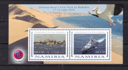 NAMIBIA-2014-CHINESE NAVY VISIT TO NAMIBIA .- BLOCK-MNH - Namibie (1990- ...)