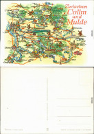 Ansichtskarte Collm-Wermsdorf Landkarte: Zwischen Collm Und Mulde 1981 - Wermsdorf